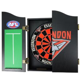 Essendon Bombers AFL Dart Board & Cabinet Set