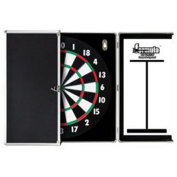 Formula Sports Dart Board Game 15 inch and Aluminium Cabinet Set