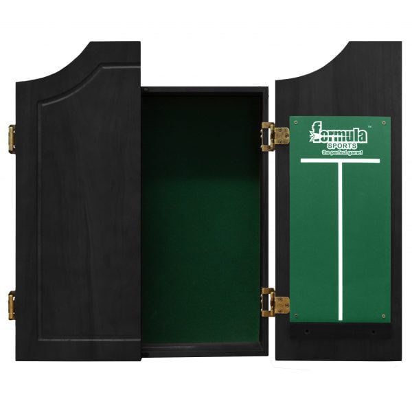Dart Board Cabinet QUALITY BLACK SOLID WOOD DART BOARD CABINET
