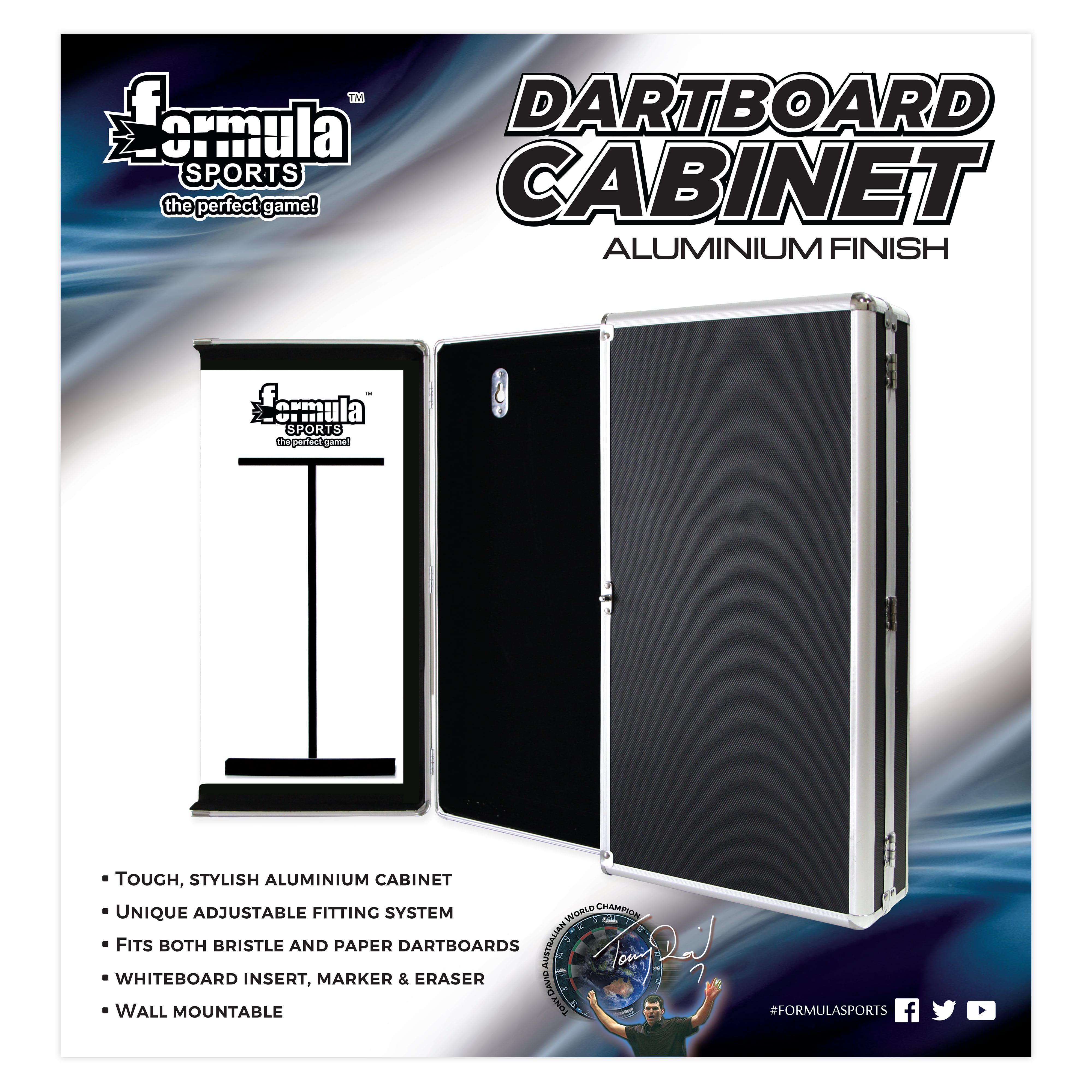 WINMAU PDS Diamond Plus Dartboard + Formula Aluminium Cabinet + Darts Set 5 WINMAU PDS Diamond Plus Dartboard + Formula Aluminium Cabinet + Darts Set - Image 5