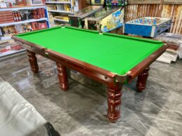 NPC Pool Table 8ft Classic Mahogany & Brass with Green felt