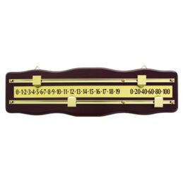 Pool Billiard Table Snooker Scoreboard Mahogany and Brass