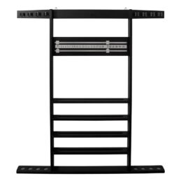 Black Pool Snooker Billiard Cue Stick Rack Holder Unit For 8 Cues, Balls, Triangle, Snooker Scoreboard
