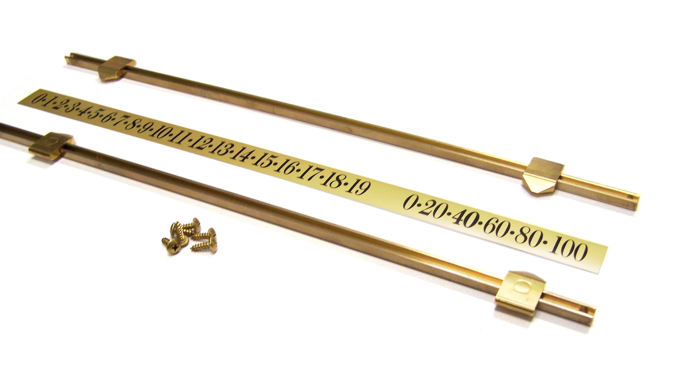 Snooker Scoreboard Parts Kit Number Strip Rails Pointers (Brass) - Image 3