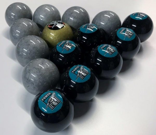 Adelaide Port Power AFL Pool Snooker Billiard Balls Set - Image 2