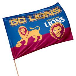 Brisbane Lions AFL Aussie Rules GAME DAY Pole Flag Banner