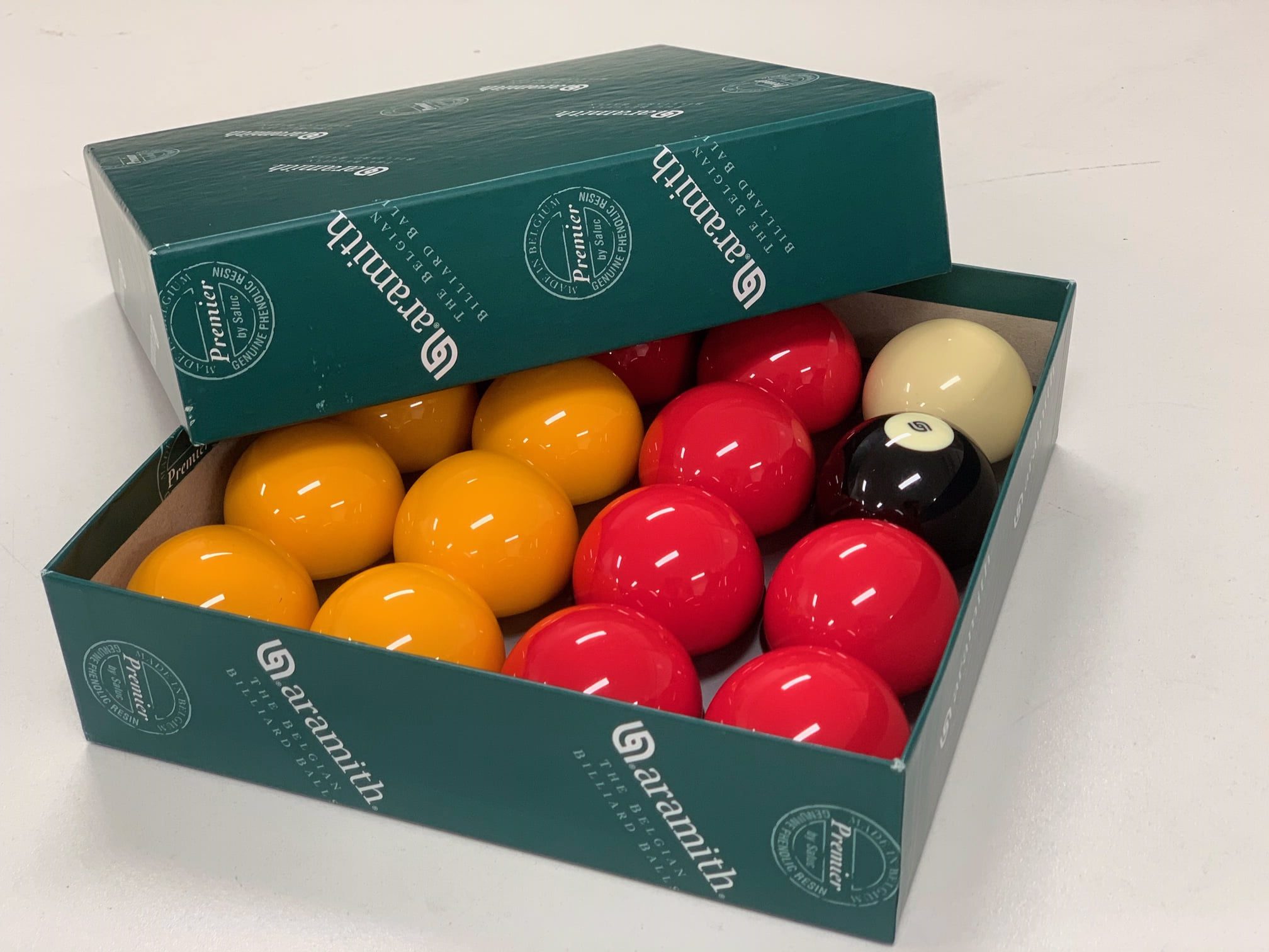 Aramith Super Premier Casino Pool Balls 2" inch with 2" white ball 1 Aramith Super Premier Casino Pool Balls 2" inch with 2" white ball