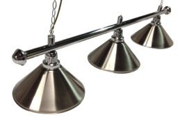 Pool Snooker Billiard Table Chrome Light (3 x Brushed Shades) 61 Inch