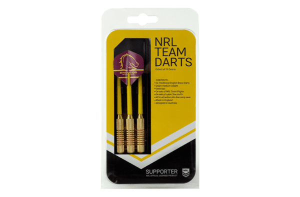 Brisbane Broncos NRL Team Darts Set
