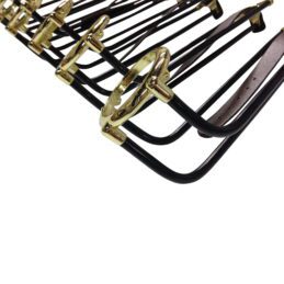 DELUXE BRASS Pool Snooker Billiard Table Empire Rail And Net Pockets Set of 6