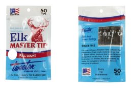 BOX OF 50 Elkmaster 9mm Size Pool Snooker Billiard Cue Tips Glue on Type Elk Master