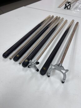 Pool Snooker Billiard Ash PRO Rest Set (Rest, Spider, 2 x Cues) SATIN CHROME FITTINGS