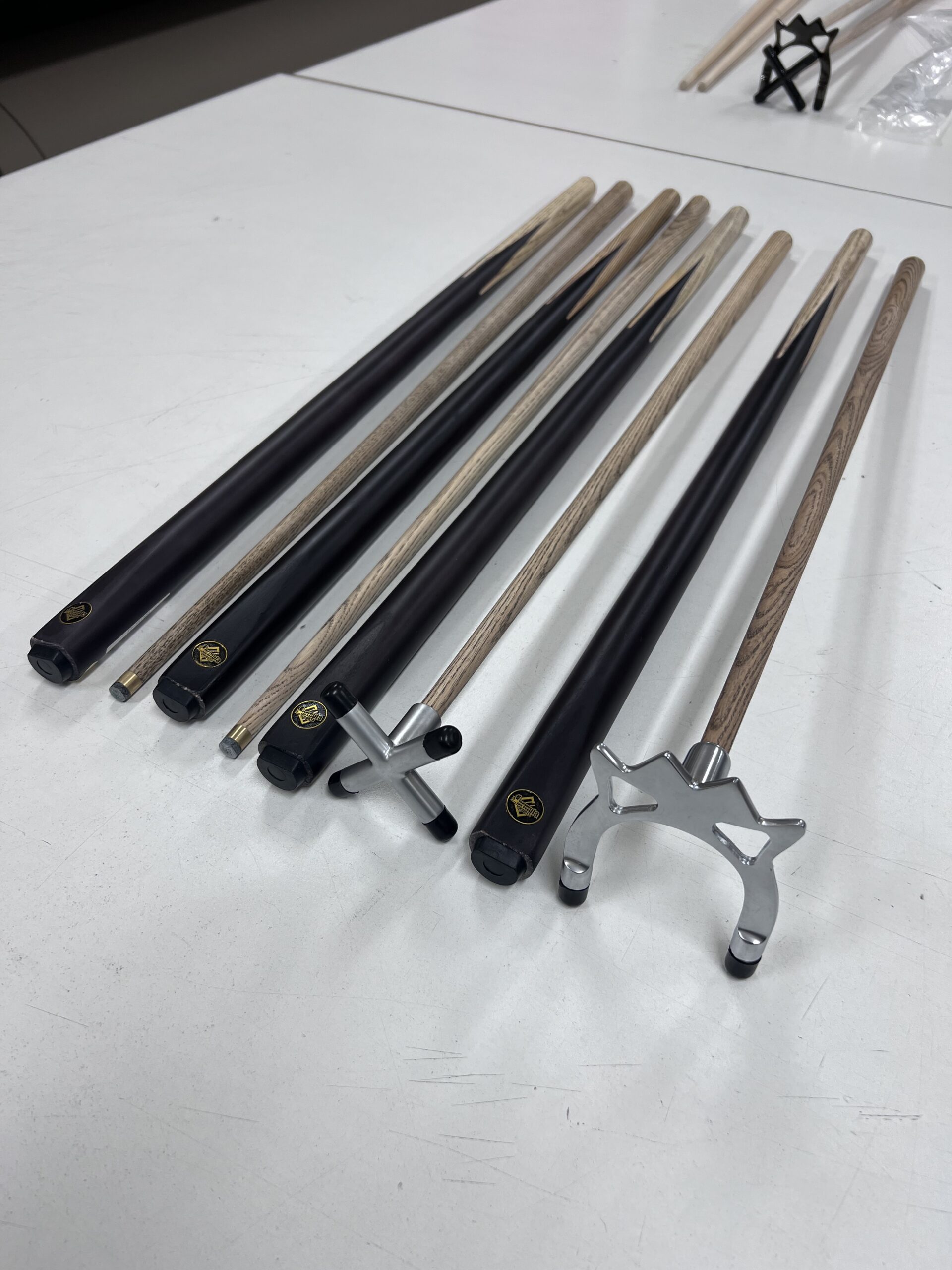 Pool Snooker Billiard Ash PRO Rest Set (Rest, Spider, 2 x Cues) SATIN CHROME FITTINGS 1 Pool Snooker Billiard Ash PRO Rest Set (Rest, Spider, 2 x Cues) SATIN CHROME FITTINGS