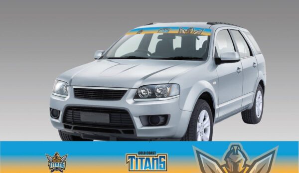 Gold Coast Titans Logo NRL Car Windscreen Sun Visor Sticker Decal