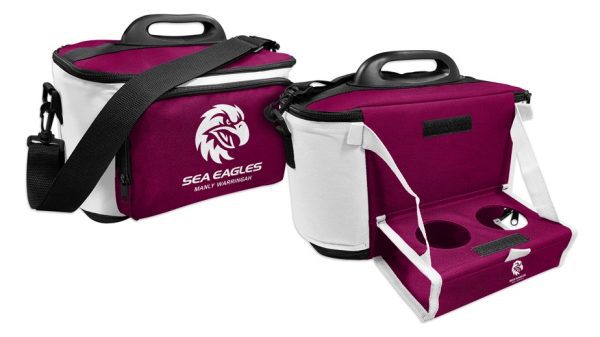 Manly Sea Eagles NRL drink cooler esky carry bag with drink tray/table