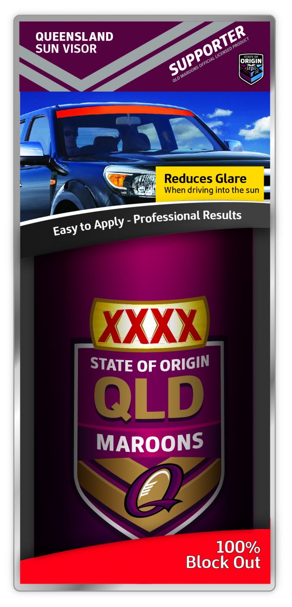 State of Origin QLD Queensland Maroons Car Windscreen Sun Visor Sticker Decal - Image 2