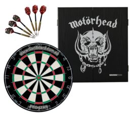 PRO STAR Bristle Dart Board + Winmau War Pig Cabinet + Darts Set