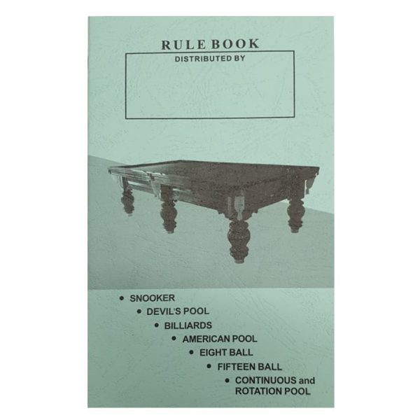 Pool Snooker Billiard Cue Sport Rule Book