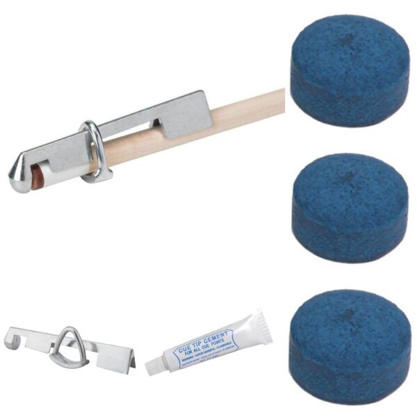 Pool Snooker Billiard Tipping Kit includes Glue Metal Clamp 3 x 10mm Elk Master Tips