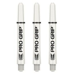 Target Pro Grip White Nylon Dart Shafts Stems set 3 Solid Colour