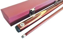 BURGUNDY 57 Inch Graphite Pool Snooker Billiard Cue and Case
