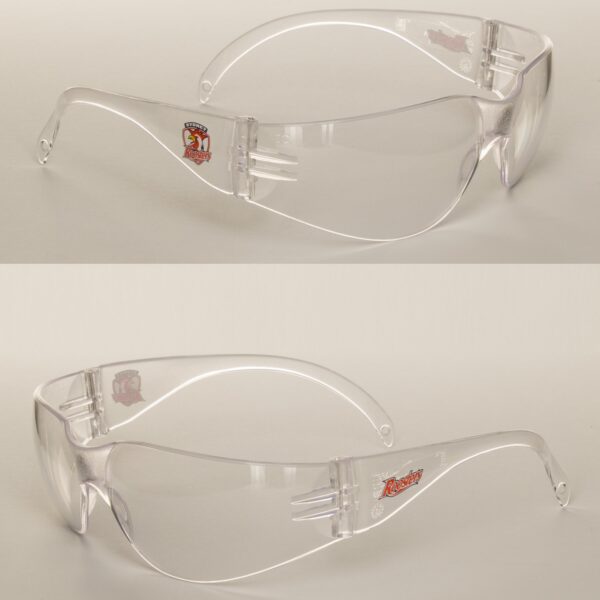 2 x  Sydney Roosters NRL Safety Eyewear Glasses Work Protect CLEAR