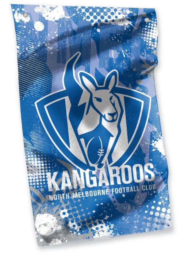 NORTH MELBOURNE KANGAROOS AFL Cape Wall Flag Banner