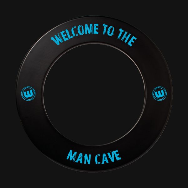 WINMAU Professional Dart Board Surround one piece Black Welcome to The Man Cave - Image 2