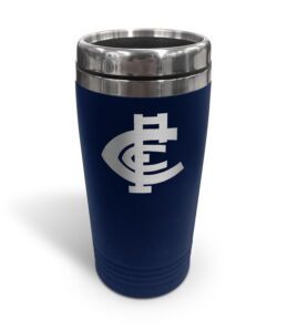 Carlton Blues AFL TRAVEL Coffee Mug Cup Double Wall Stainless Steel