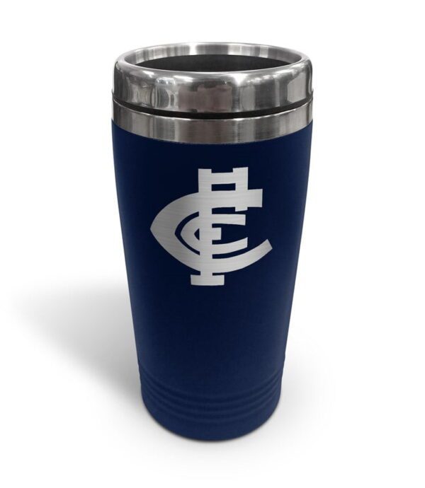 Carlton Blues AFL TRAVEL Coffee Mug Cup Double Wall Stainless Steel
