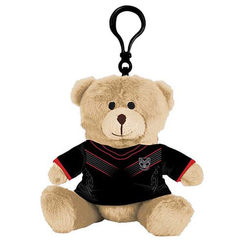New Zealand NZ Warriors NRL HANGING Plush Teddy Bear Bag Tag Sublimated Team Jersey