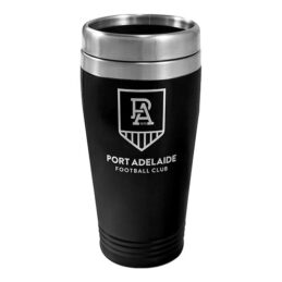 Adelaide Port Power AFL TRAVEL Coffee Mug Cup Double Wall Stainless Steel