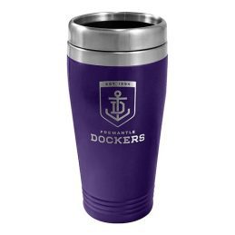 Fremantle Dockers Freo AFL TRAVEL Coffee Mug Cup Double Wall Stainless Steel