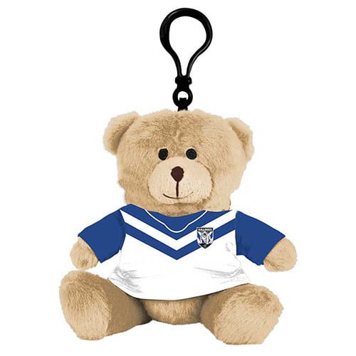 Canterbury Bulldogs NRL HANGING Plush Teddy Bear Bag Tag Sublimated Team Jersey