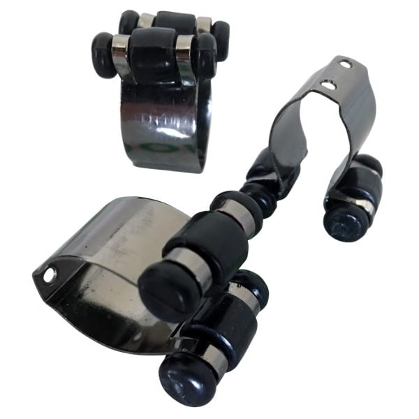 Pool Snooker Billiard Table Cue Rack Parts BLACK CHROME Cue Clips - Image 2