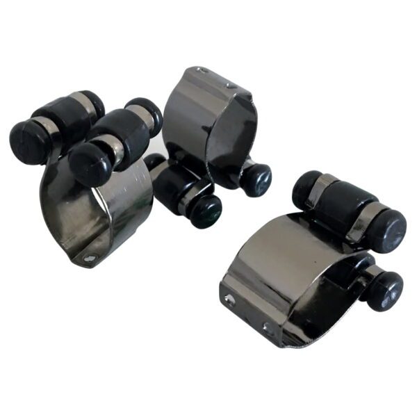 Pool Snooker Billiard Table Cue Rack Parts BLACK CHROME Cue Clips
