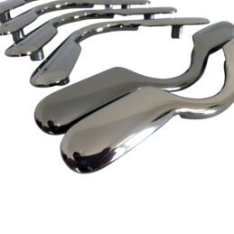 QUALITY SOLID Black Chrome Pool Snooker Billiard Table Pocket Brackets Heavy boss Round