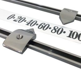 Snooker Scoreboard Parts Kit Number Strip Rails Pointers (BLACK Chrome)