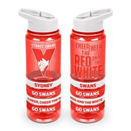 Sydney Swans AFL Tritan Drink Water Bottle with Wrist Bands