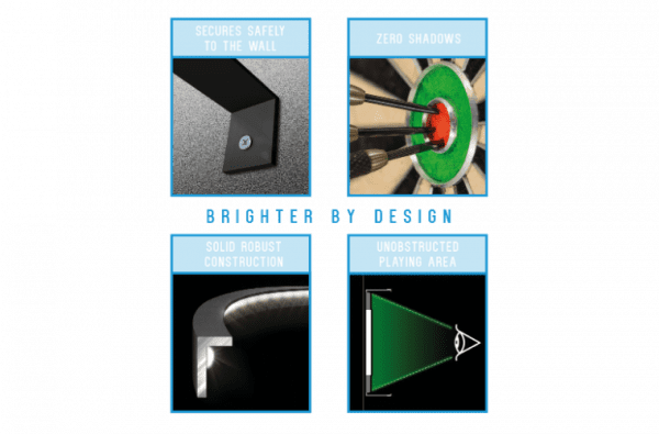 Winmau Blade 6 DUAL CORE Dart Board + Plasma Light + Black Surround + Darts - Image 5