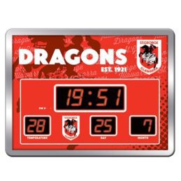 St George Illawarra Dragons NRL Scoreboard Clock Official Licensed Supporter Gift