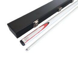 WHITE 57 Inch Graphite Pool Snooker Billiard Cue and Black Case
