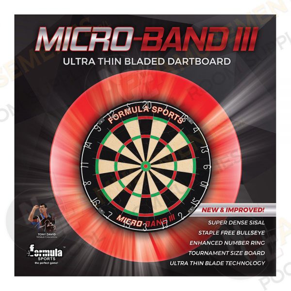 Formula Sports Micro Band 3 Dart Board + Winmau Blade 6 Grey Dartboard Surround - Image 3