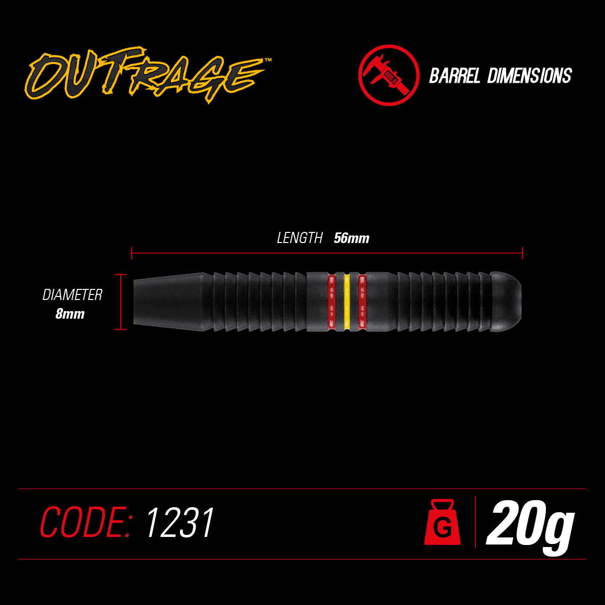 WINMAU Outrage Ultra-modern precision machined Brass Darts 7 WINMAU Outrage Ultra-modern precision machined Brass Darts - Image 7