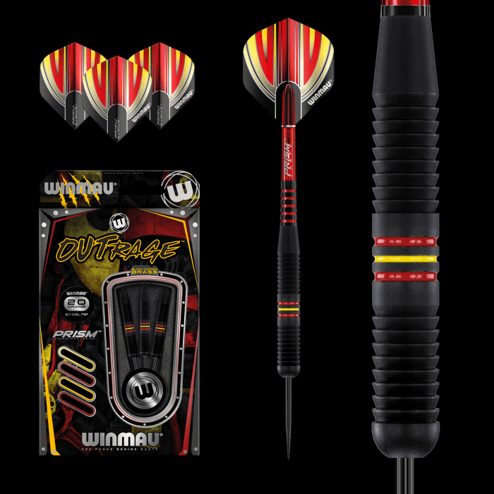 WINMAU Outrage Ultra-modern precision machined Brass Darts 6 WINMAU Outrage Ultra-modern precision machined Brass Darts - Image 6