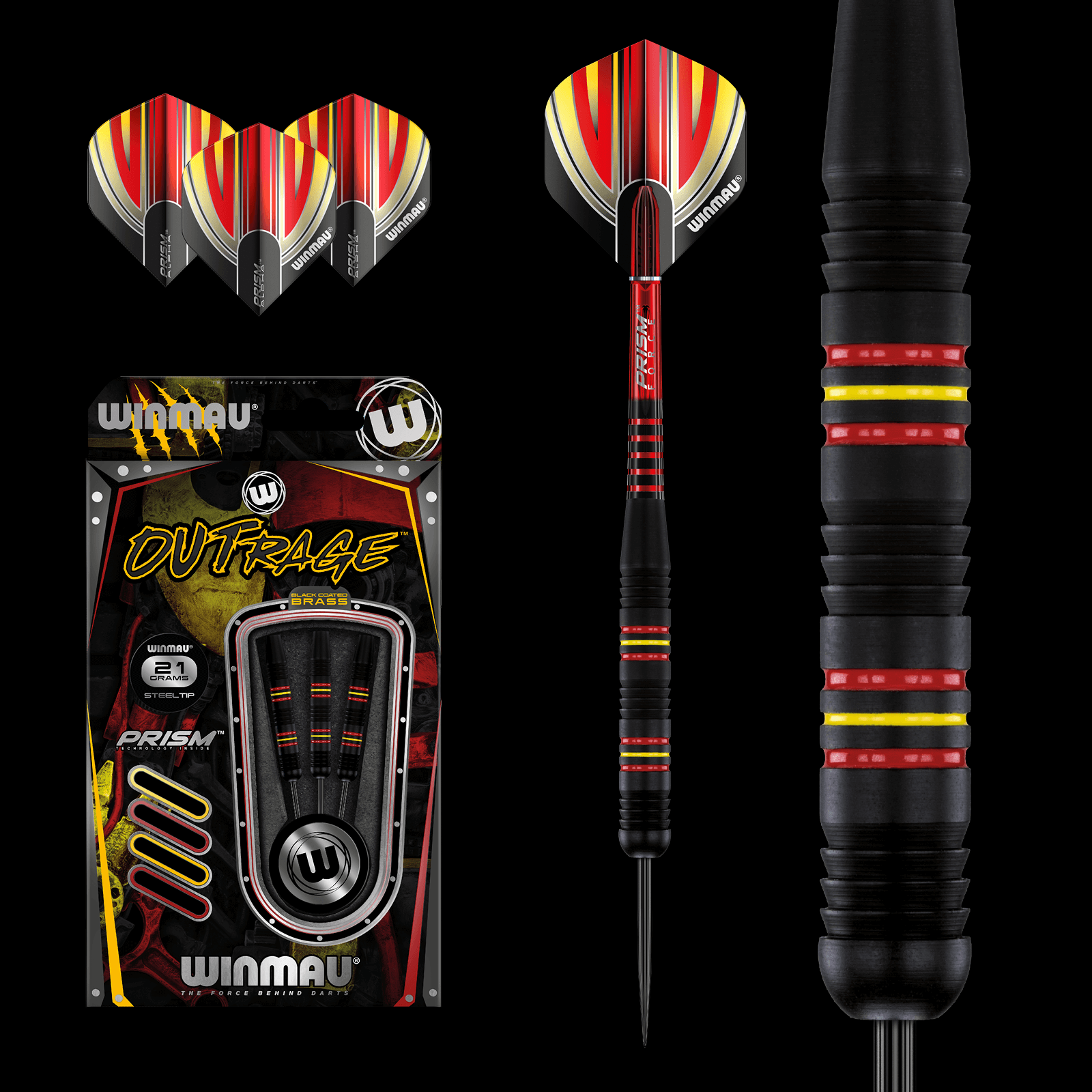 WINMAU Outrage Ultra-modern precision machined Brass Darts 3 WINMAU Outrage Ultra-modern precision machined Brass Darts - Image 3
