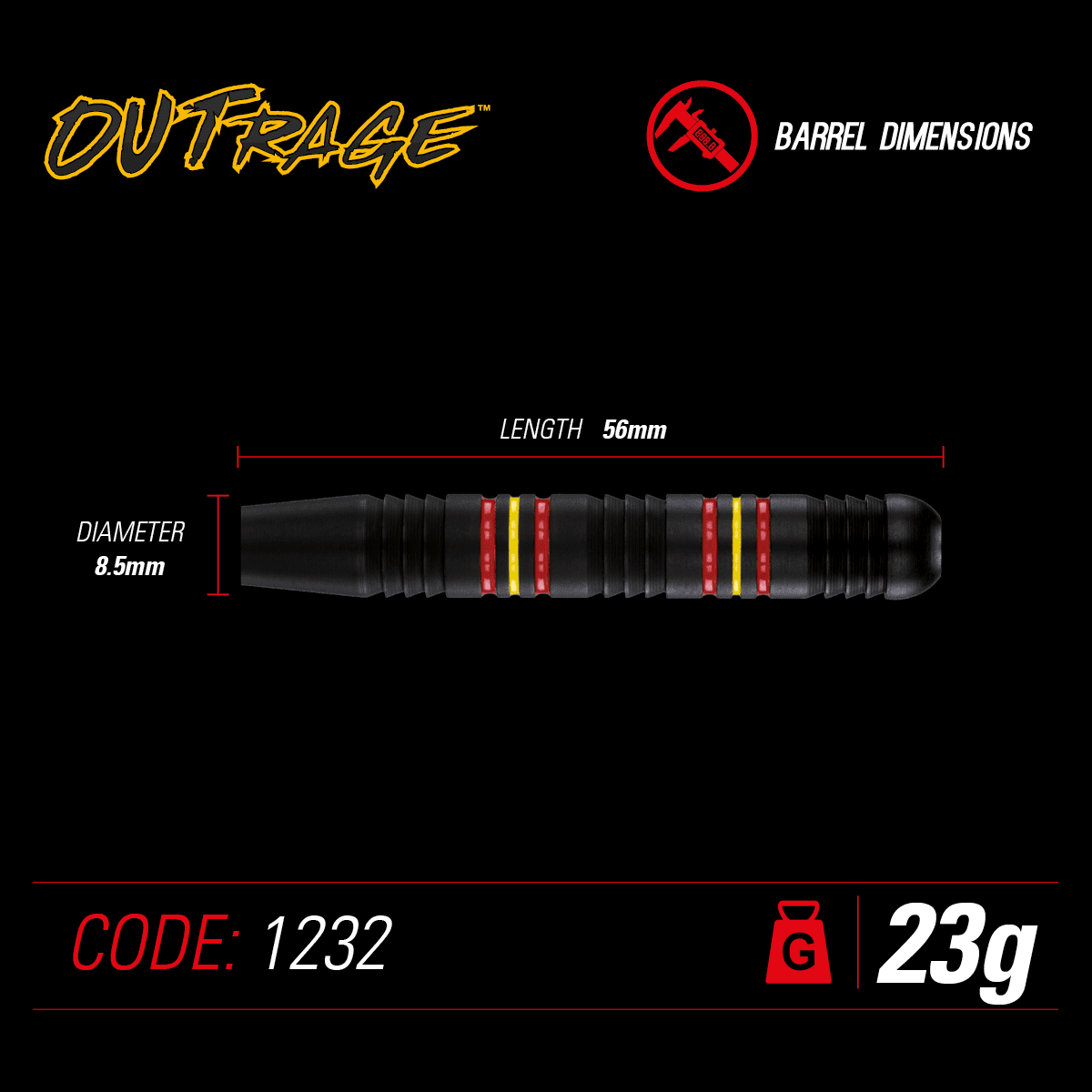 WINMAU Outrage Ultra-modern precision machined Brass Darts 5 WINMAU Outrage Ultra-modern precision machined Brass Darts - Image 5