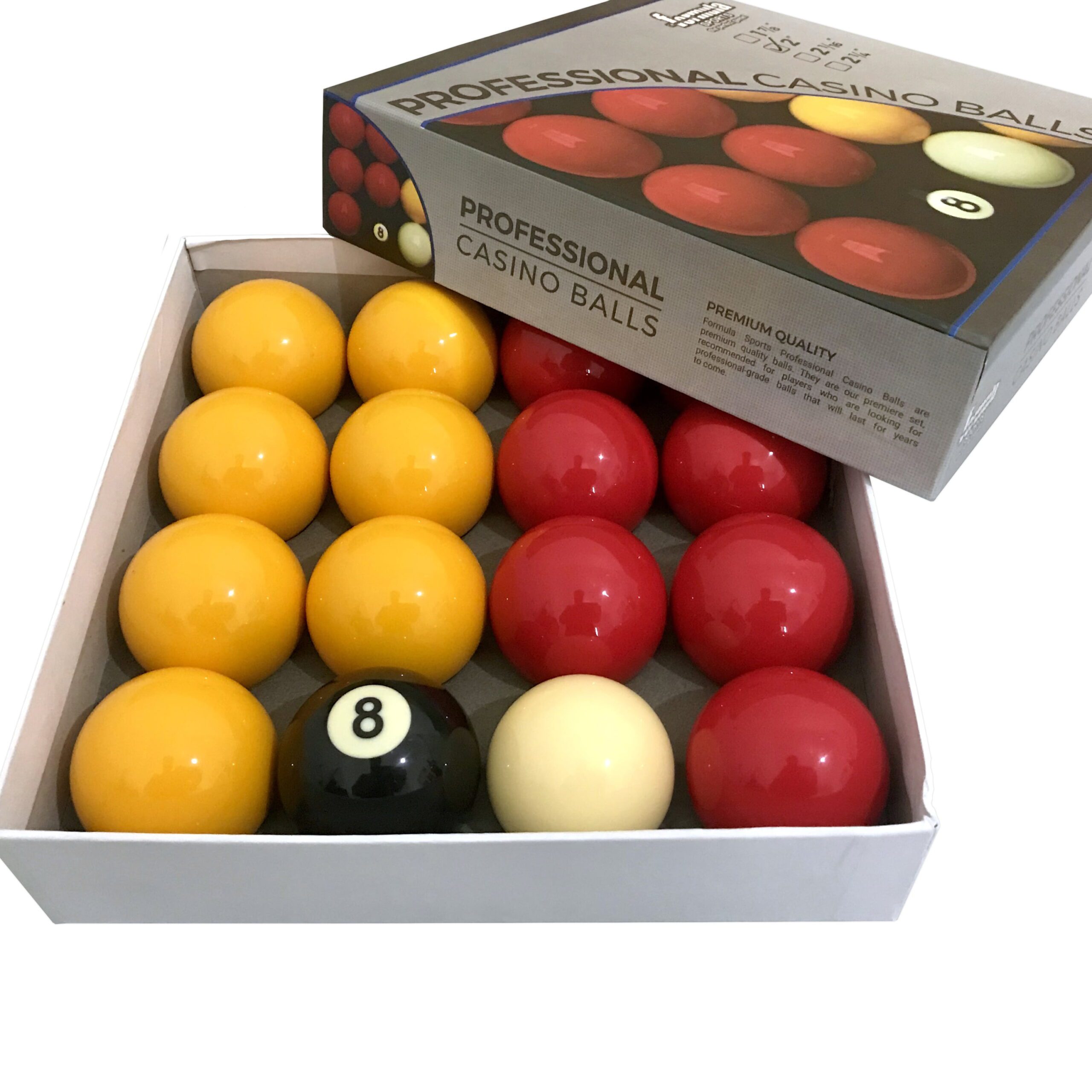Professional Casino Pool Snooker Billiard Balls 2" inch Red Yellow 1 Professional Casino Pool Snooker Billiard Balls 2" inch Red Yellow