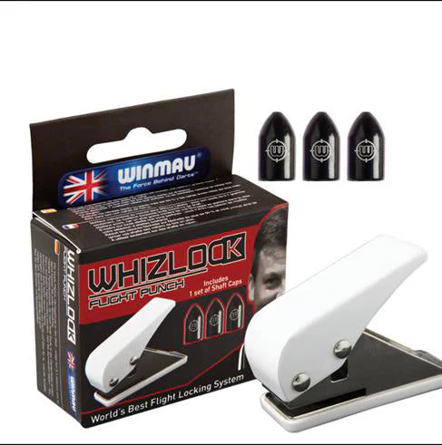 Winmau Dart Board Wizlock Darts Flight Punch and Black Caps - Image 2