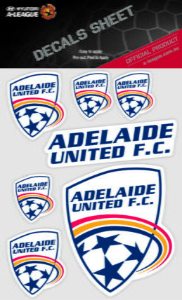 Adelaide United A-League 4WD Car Bike 7 Decal Sticker Sheet
